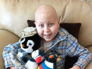 Shaymus with a stuffed penguin Shaymus with a stuffed penguin