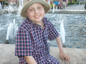 Shaymus at a water fountain Shaymus at a water fountain